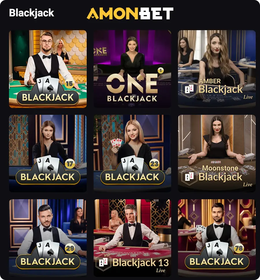 Amonbet-spellen met een live dealer